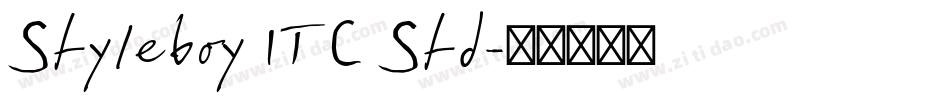 Styleboy ITC Std字体转换